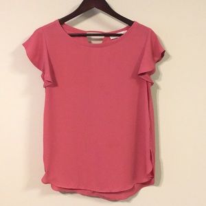 Loft flutter sleeve blouse